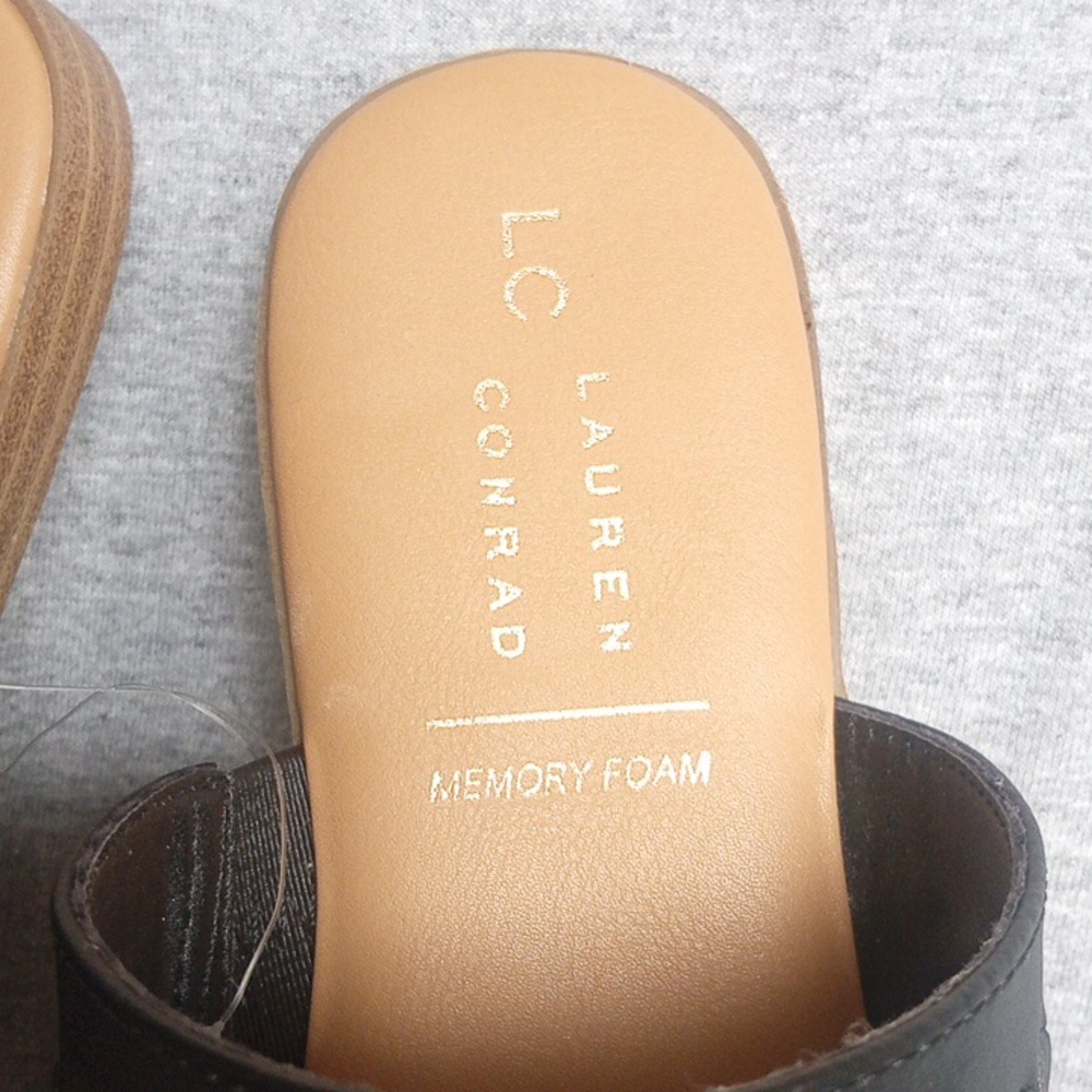 NWOT LC Lauren Conrad Women's Sunstone Slip On Comfort, Sandals Black size 8 - Picture 6 of 9